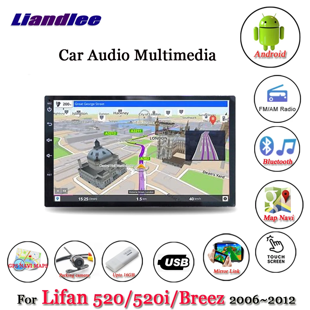 Liandlee автомобильная система Android для Lifan 520/520i/Breez 2006~ 2012 радио видеокамера BT gps Navi Карта Навигация HD экран мультимедиа