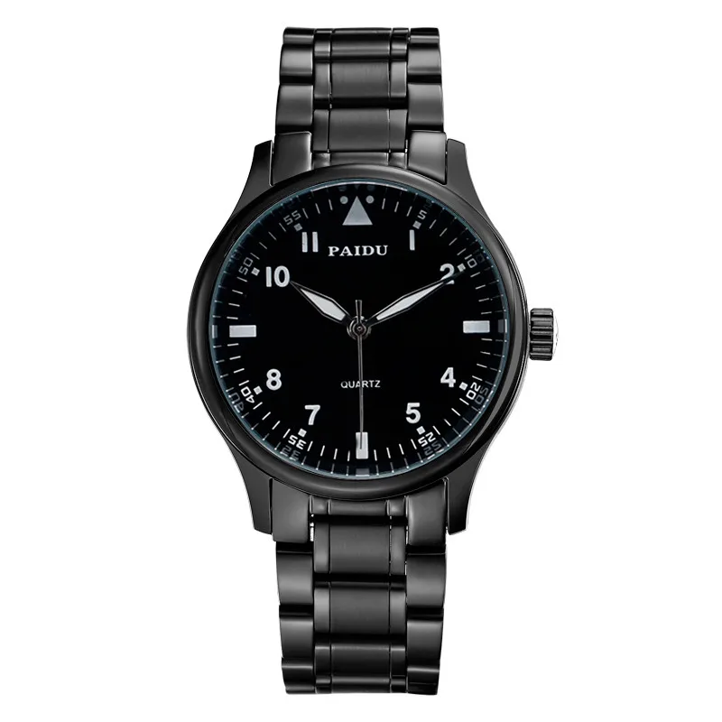 Paidu Cool Men Pilot Watch Luxury Dashborad Dial Full Stainless Steel Business Male Dress Wristwatch High Quality Military Clock (1)