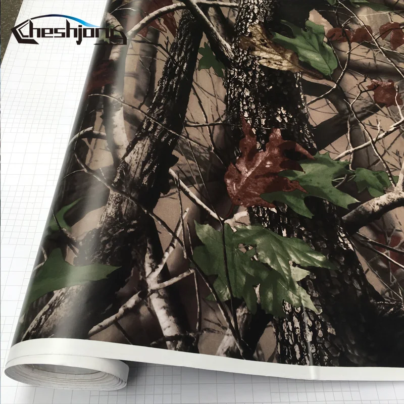  Break Up Real Camo Tree Vinyl Car Wrap PVC Adhesive Real Tree Camouflage Film For Truck Hood Roof M