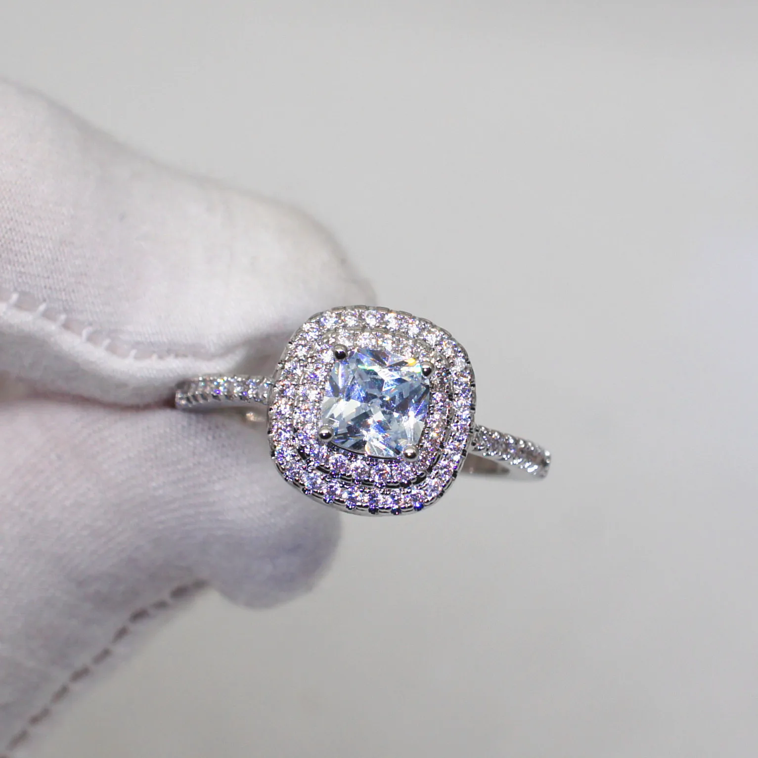 Engagement Wedding Rings for Women Sterling Silver Stackable Metal Round Ring | Украшения и аксессуары
