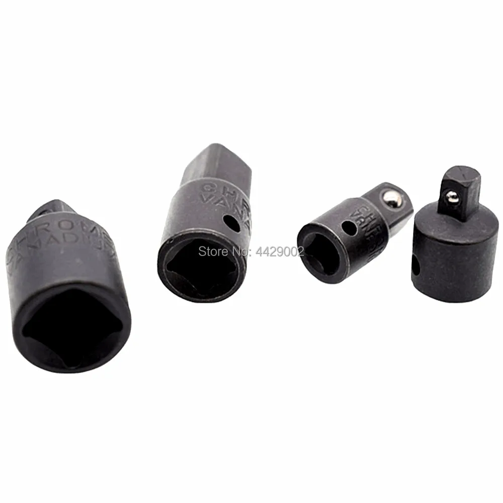 

4pcs Impact Socket Adaptor Set Converter Reducer Adapter 1/4" 3/8" 1/2" Reducer Air Impact Socket Ratchet Adaptor Convertor