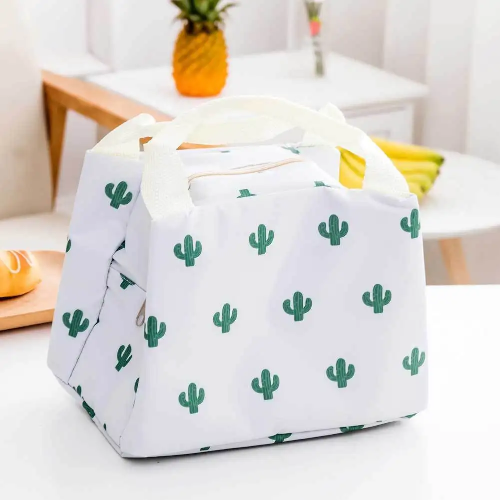 vibrant cactus Портативный изолированный термохолодильник Bento Ланч-бокс сумка для пикника Сумка для хранения сумки для ланча - Цвет: vibrant cactus