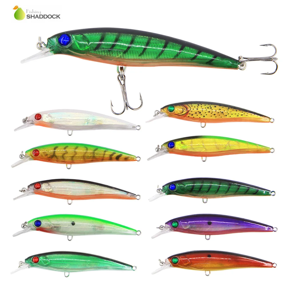 Shaddock Fishing 10pcs Plastic Hard Fishing Lures Saltwater Fishing