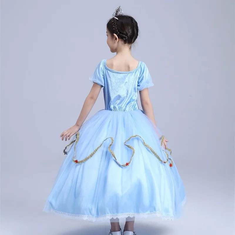 Принцессы для девочек карнавальное платье Золушки Необычные платья партии Рождественский подарок для Для детей Карнавальный праздничный