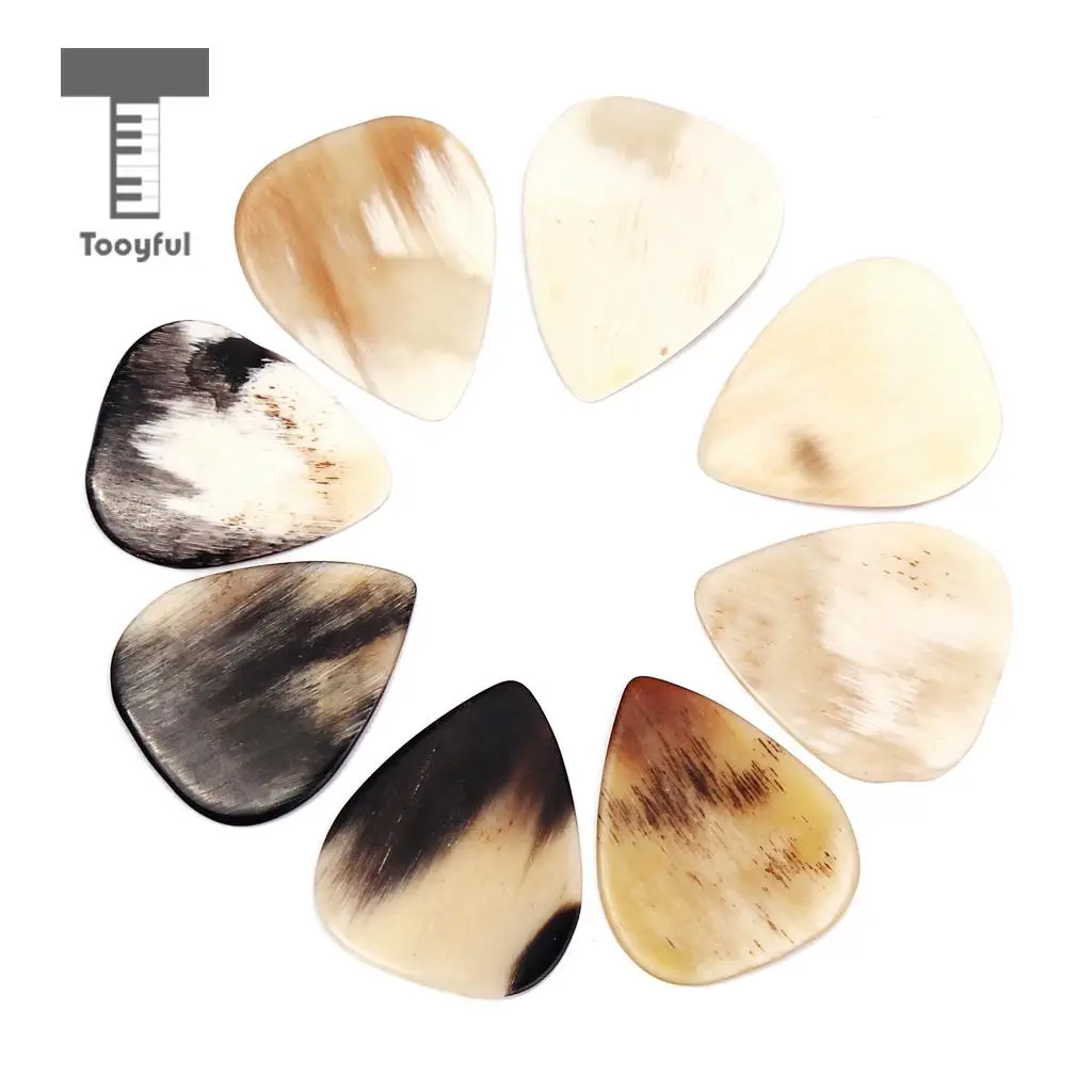 Tooyful Durable 8Pcs Handcrafted Horn Bass Guitar Picks Multi Smooth Acoustic Electric Plectrums Accessories Musical Instrument | Спорт и