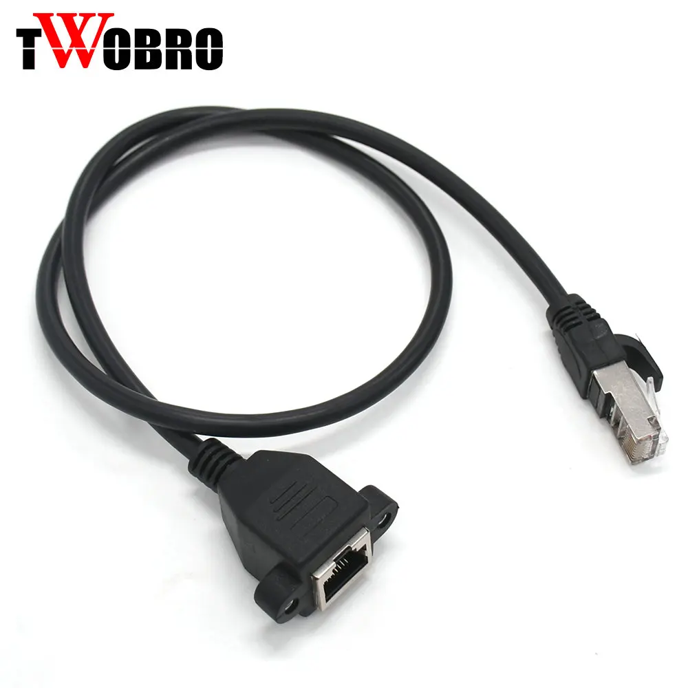 

Network Extension Cable RJ45 Male to Female Screw Panel Mount Ethernet LAN 0.3m 0.6m 1m 1.8m