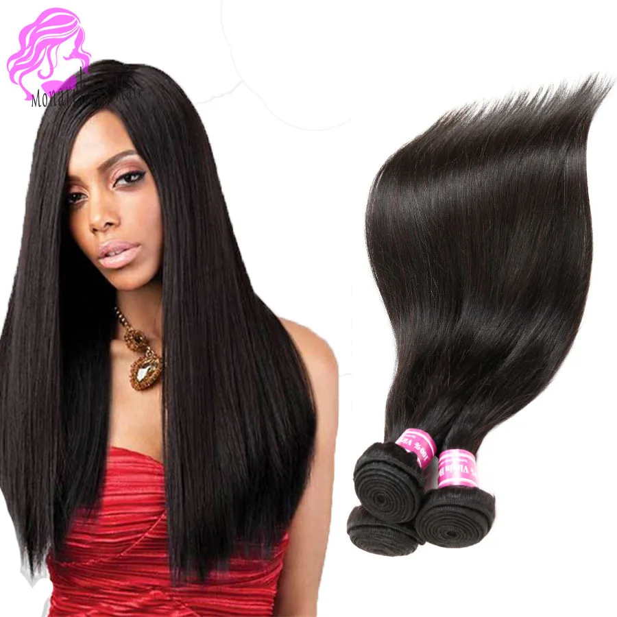 Real Brazilian Virgin Hair Straight Hair Bundles 3pcs Lot With