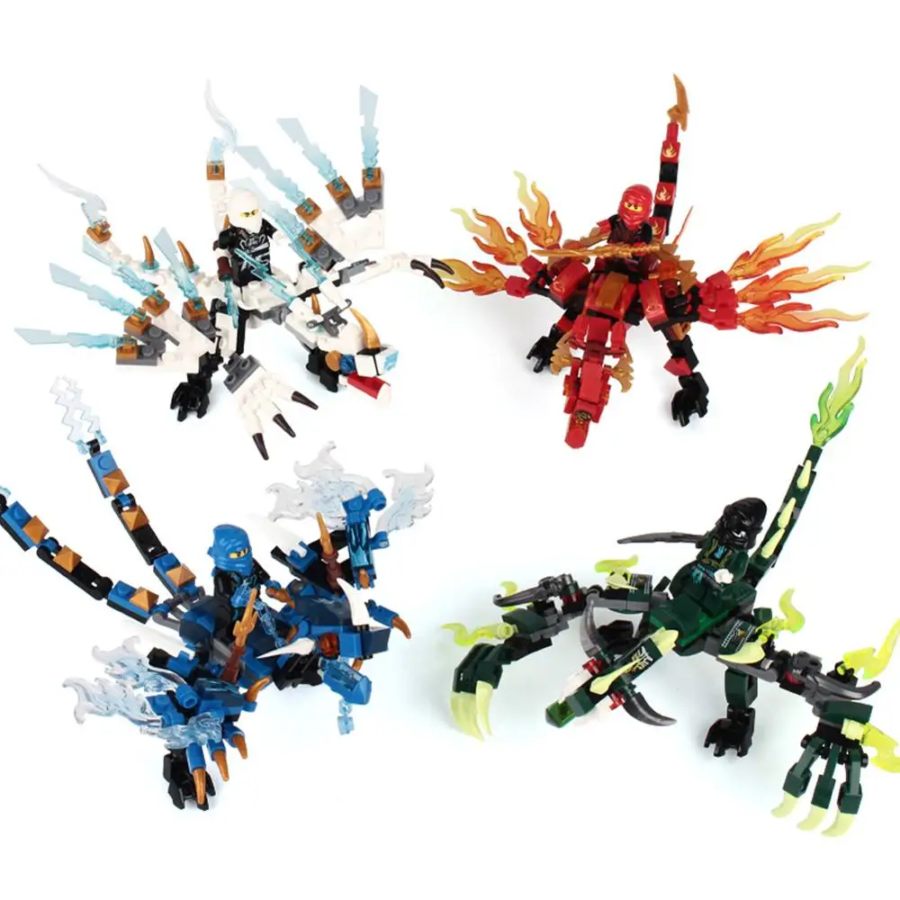

115+ parts Duplo Ninjago Dragon Figures Building Blocks ninja blocks Educational Toy toys figures for children gift