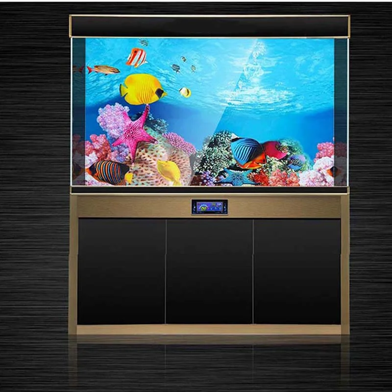 HD 3D аквариум фон рисунок аквариум стеклянная стена фон рисунок двухсторонняя декоративная наклейка