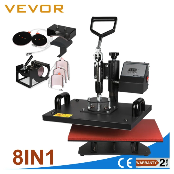 

Semi-automaic 12 X 15 Inch 8 in 1 Heat Press Digital LCD Controller T shirts Press Machine Swing Away Heat Press Machine