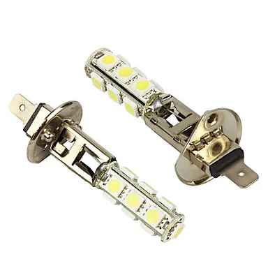 10 шт. H1 H3 белый 13 5050 SMD светодиодный противотуманный светильник, головной светильник, лампа-светодиодный, в подарок,, 2 шт. металлический H1 5050 SMD 13 белый светодиодный светильник