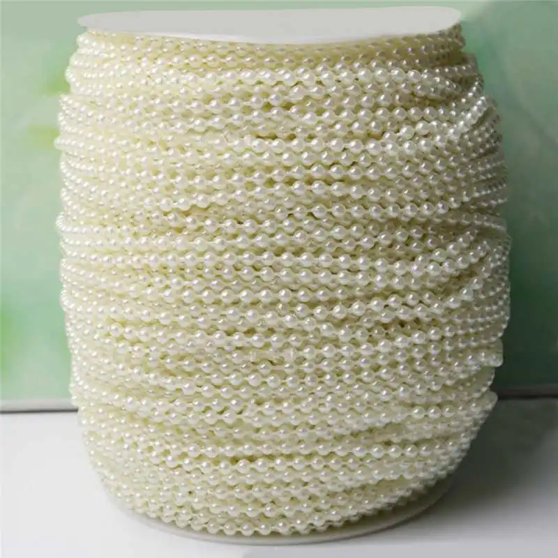 1 Meters 3mm pearl Beads cotton Line Chain pearls Garland Wedding Party Decoration party Supplies Bride Bouquet accessories