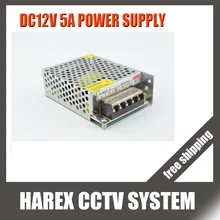 DC 12 В 5A 60 Вт блок питания адаптер для CCTV камеры CCTV системы 12 В Безопасности профессиональный конвертер адаптер