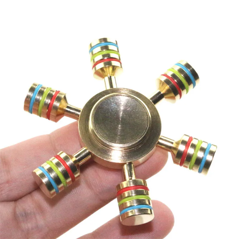 Радуга непоседа spinner шесть точка бегун палец tip3 голову 6 руки световой