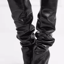 Sestito/Новинка года; Лидер продаж; женские модные плиссированные сапоги до колена без застежки; женские модельные туфли на шпильке; женские высокие сапоги с острым носком