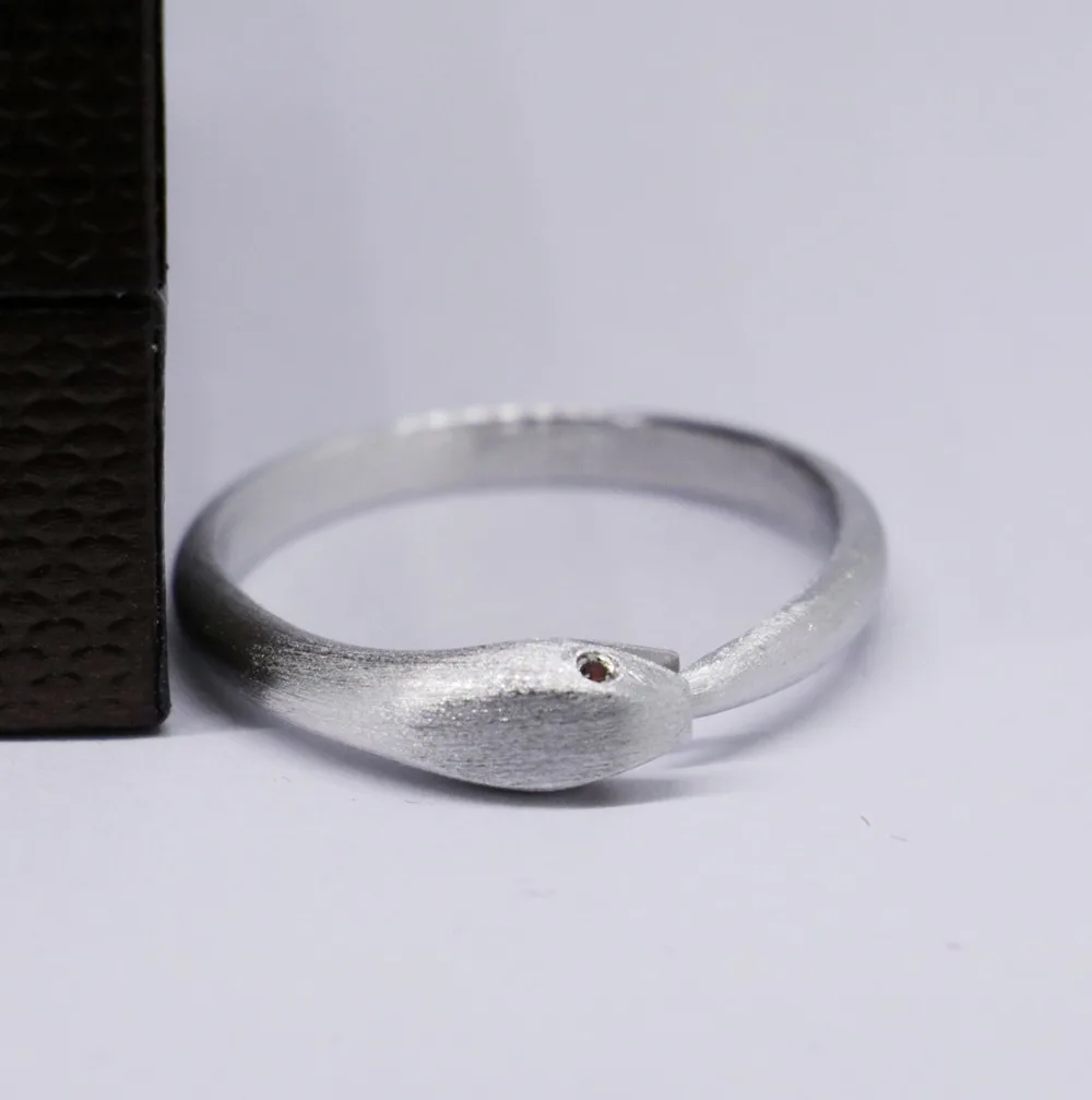 Чистое серебряное кольцо в виде змеи Wellmade|silver snake ring|snake ringring ring |