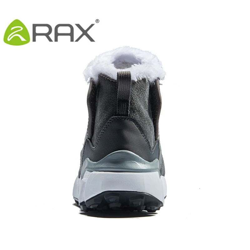 RAX/Мужская походная обувь; новейшие зимние ботинки; нескользящая обувь с плюшевой подкладкой; классические стильные ботинки средней высоты для профессиональных мужчин