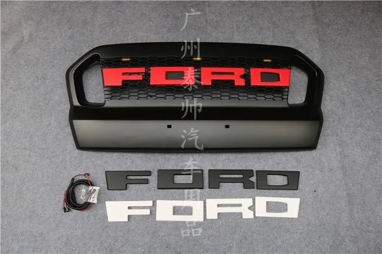 

2015-2017 for T7 ranger LED grills ABS black front grill suitable for Ranger wildtrak pickup rangers decorative T7 grills free