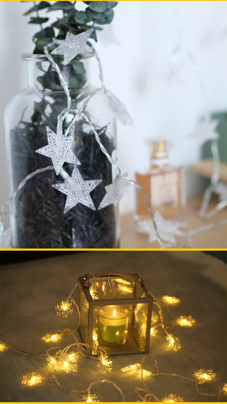 Chiclits 20 LED Warm White Light String Decorative Lights Full of Stars Outdoor Decoration Girls Kids Room Bedroom   (10)