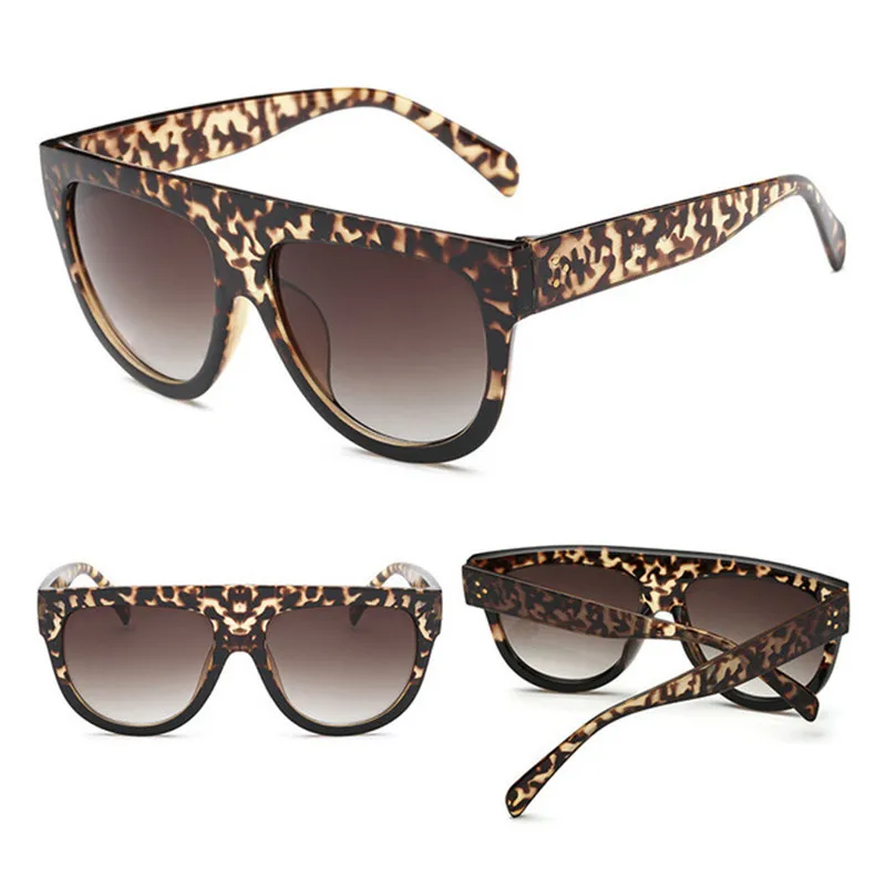 Yoovos винтажные женские солнцезащитные очкив ретро стиле квадратный бренд дизайнер UV400 Градиент солнцезащитные очки большие солнцезащитные очки De Soleil Femme - Цвет линз: Leopard Black
