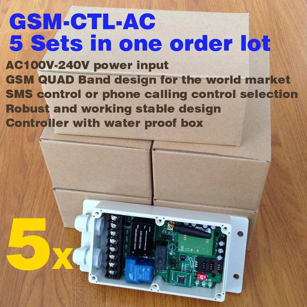 Двойная система дистанционного управления gsm-канал(Управление реле)(5 комплектов в коробке