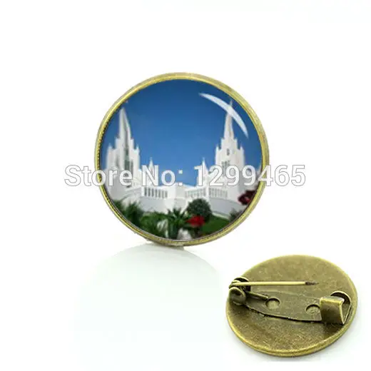 

Best Deals Ever for time and all eternity badge mormons landscape art picture Glass cabochon Dome brooches C 941