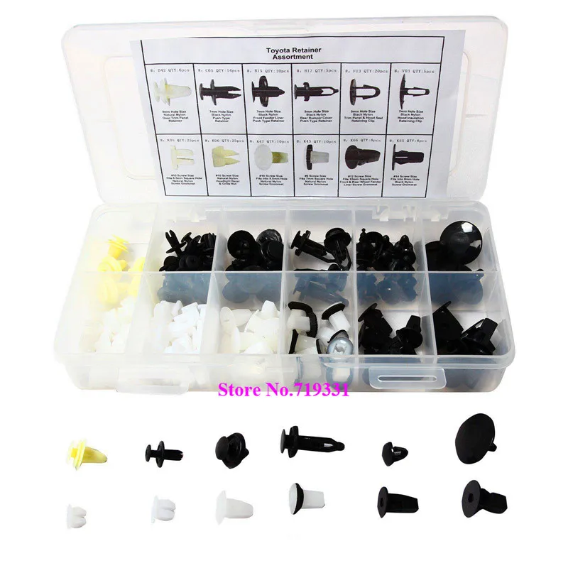 

146 Pcs Fender Door Hood Bumper Trim Clip Body Retainer Assortment For Toyota