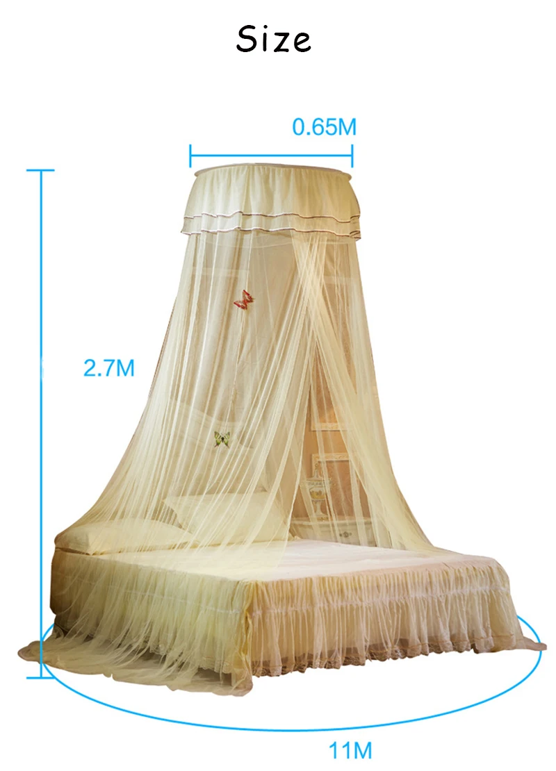 Elegante Rede Mosquiteira Hung Dome para cama