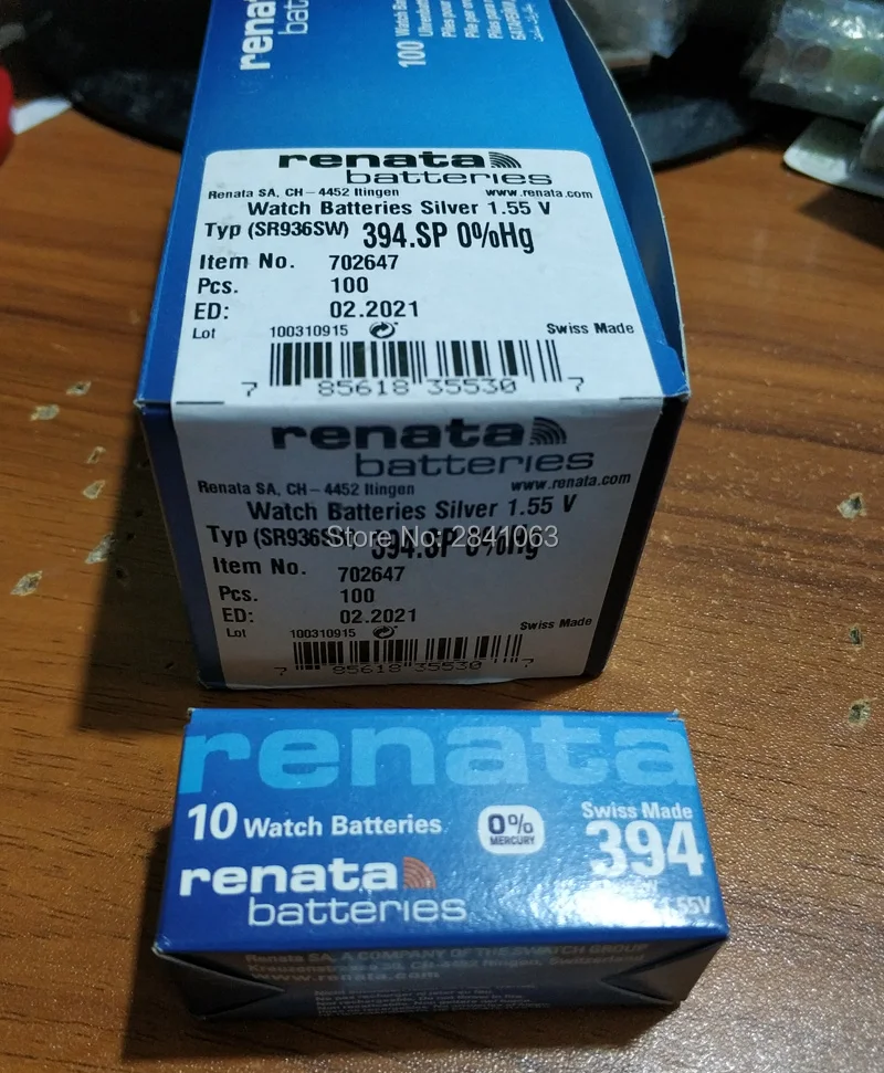 20xrenata Серебряный оксид часы батарея 394 SR936SW 936 1 55 V 100% оригинальный бренд renata renat936