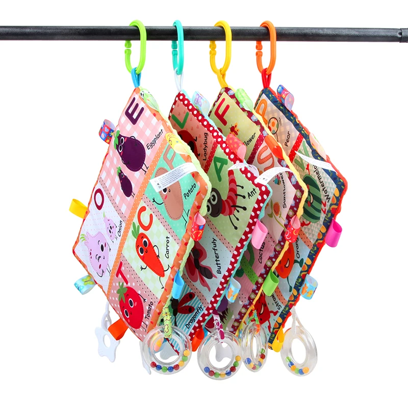 

Infant Juguetes Animals Plants Cartoon Recognized Soothing Towel Soft Cloth Book Comforting Baby Toddlers Toys Teethers
