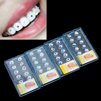 

10pcs/Box 2mm Dental Colorful Crystal Tooth Fashion Jewelry Gem Decor with Box JUL3