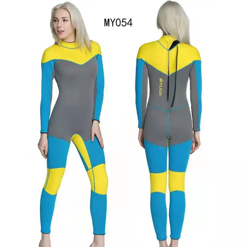 MYLEDI костюм для дайвинга 3 мм неопрен для женщин подводные костюмы Плавание Подводная охота держать тепло медузы одежда - Цвет: A4