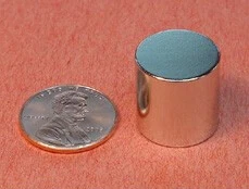

NdFeB Cylinder Magnet 5/8" dia.x5/8" thick Rod Neodymium Permanent Magnets Grade N42 NiCuNi Plated Axially Magnetized