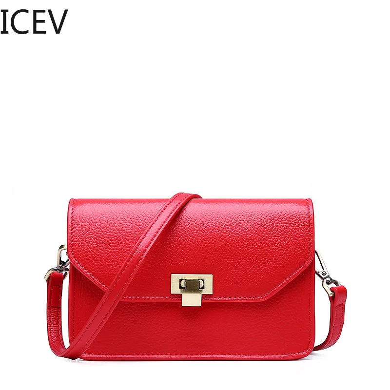 

ICEV Fashion Women Genuine Leather Handbags OL Style Tote Ladies Cowhide Shoulder Bags Crossbody Bags for Women Messenger Bags