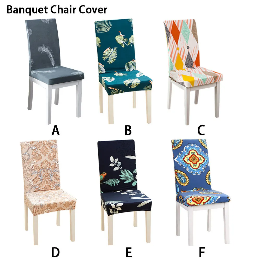 1 قطع المطبوعة اللون دنة تمتد فندق مطعم لحفلات الزفاف وليمة للطي الطعام كرسي غطاء كرسي