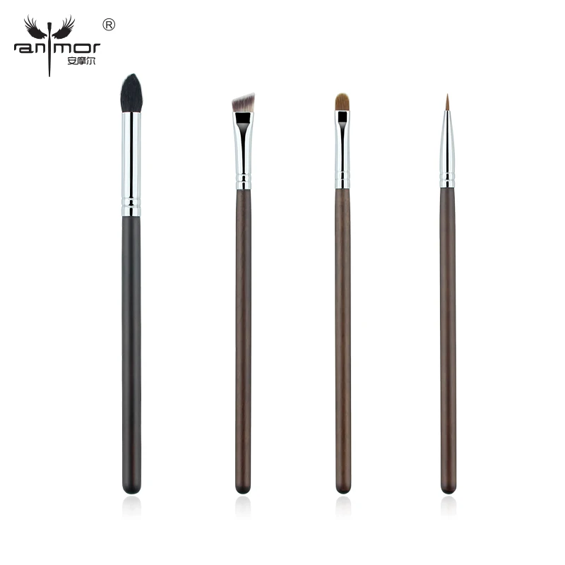 

Anmor 4 Piece Professional Eye Makeup Brushes Set Eye Shadow Eyebrow Eyeliner Tapered Blending Make Up Brush Tool Kit CN-04