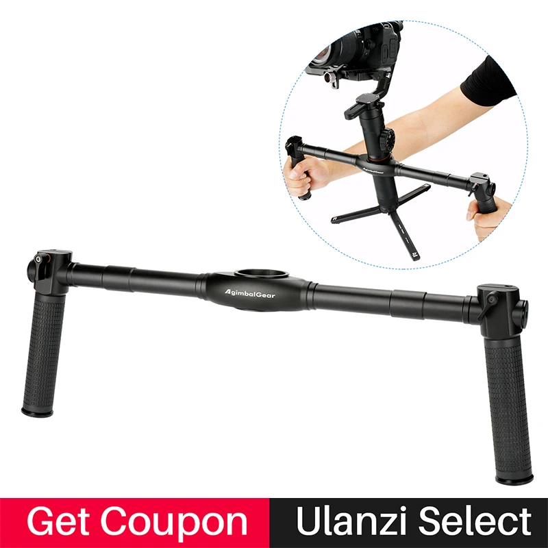 

DH02 Aluminium Dual Extended Handle Grip Handheld Stabilizer Grip Handlebar for zhiyun Crane 2 ,Crane V2/Crane Plus Steadycam