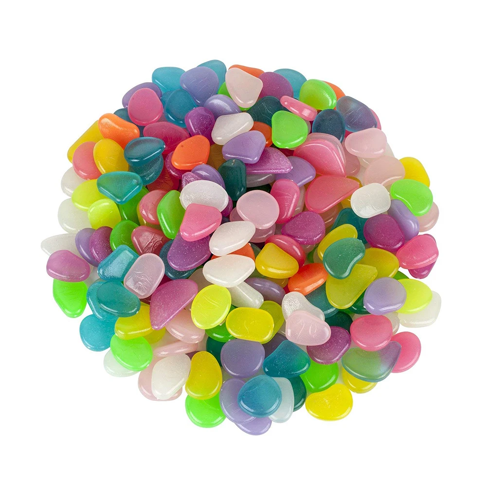 

Decorative Gravel Garden Or Yard 100 Glow In The Dark Sky Blue Noctilucent Pebbles Stones For Walkway Park Ornaments(20Pcs) Colo