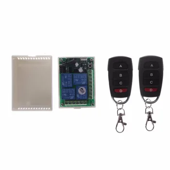 

12V 4CH Channel Relay Wireless RF Remote Control Switch 2 Transmitter+Receiver