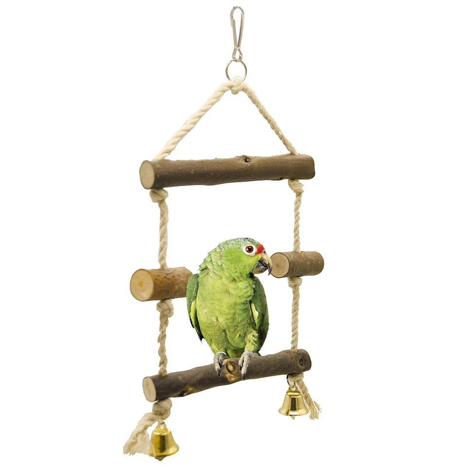 Traumdeutung Bird Toys Parrot Accessories wood Love Swing Conure Stand