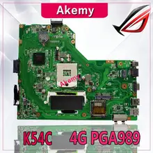 Akemy K54C материнская плата для ноутбука ASUS K54C X54C K54 K54Ly K54hR тест оригинальная материнская плата 4 г ram PGA989