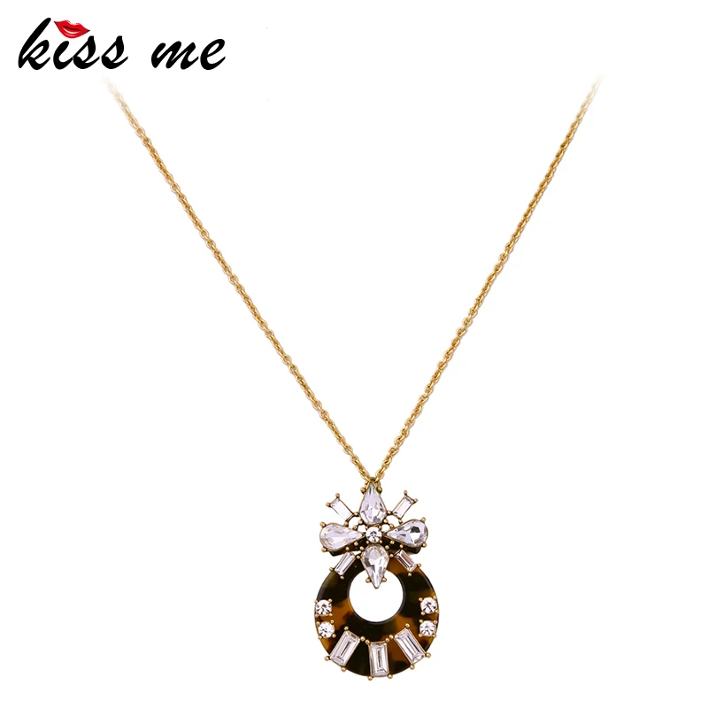 

KISS ME Brand Necklace for Women New Design Long Sweater Chain Pendant Necklace Fashion Jewelry