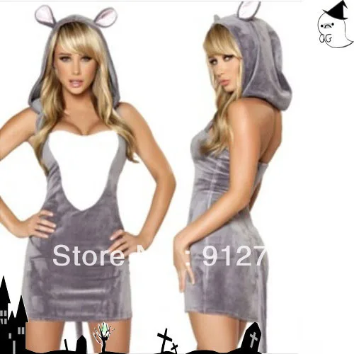 one piece conjoined clothing sexy adorable mouse lady cartoon clothing role playing cat girl halloween