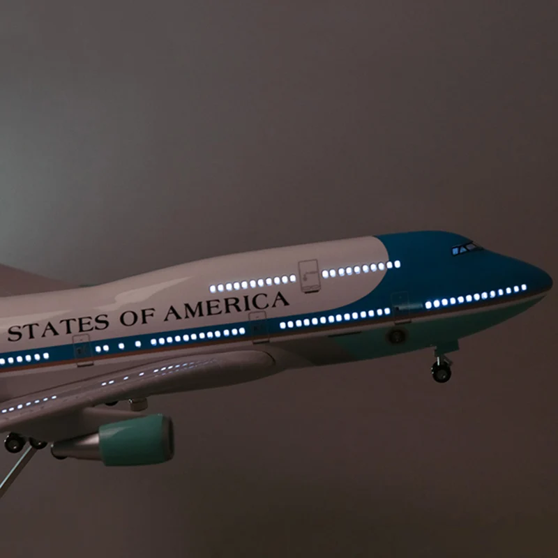 1/150 47 см Boeing 747 Air Force One модель самолета из смолы с шасси и светильник из сплава