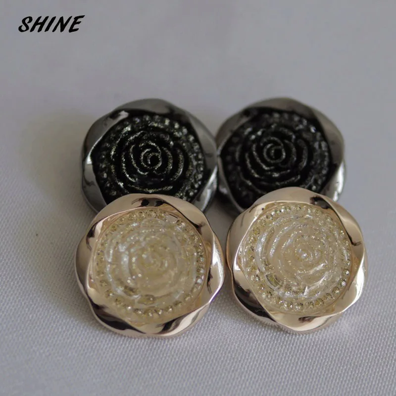 

SHINE Plastic Sewing Buttons Scrapbooking Round Shank Flower Pattern 30mm Dia. 6 PCs Costura Botones bottoni botoes