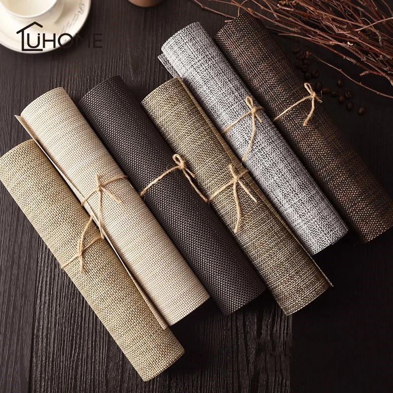 45X30cm Кухня Простой чистый цвет салфетки ПВХ обеденный стол коврик столовые