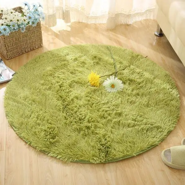 

New Plush Shaggy Soft Round Carpet Non-Slip Water absorption Floor Rug Yoga Mat For Parlor Living Room Bedroom Home Supplies