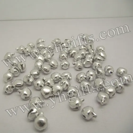 

1000PCS/LOT.6mm Silver jingle Bell,Lacing bells,Silver bells,Craft material,Indoor christmas ornament.Freeshipping wholesale