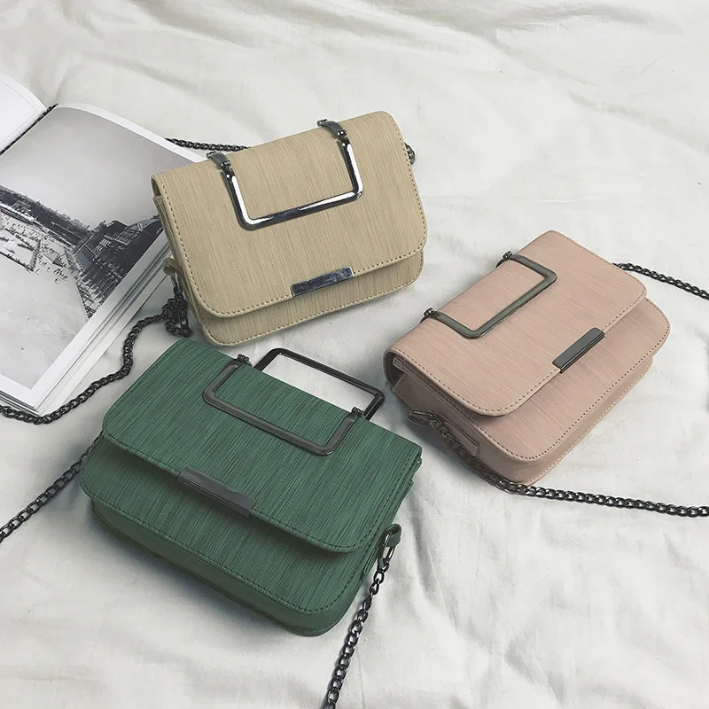 

Small Flap Crossbody Bags For Women Messenger Bags Chain Strap Shoulder Bag High Quality Metal Ring Handbags Clutch Bag