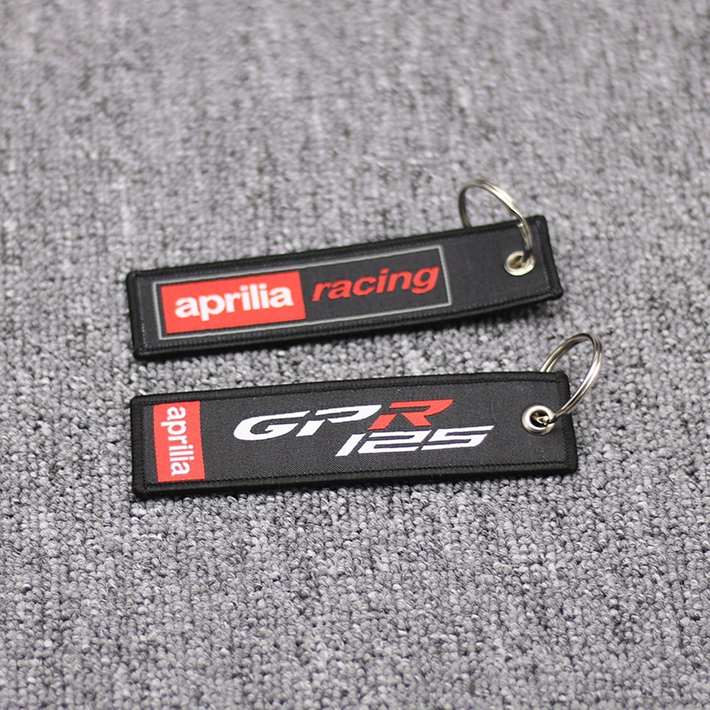 

Embroidery Key Holder Chain Collection Keychain For Aprilia Racing GPR125 GPR 125 Motorcycle Embroidered Keyring